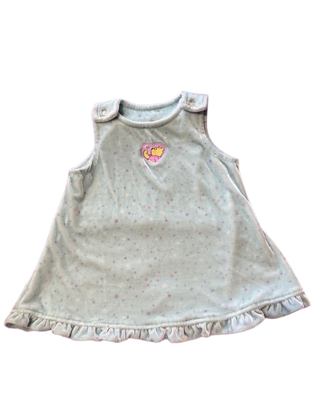 vintage Disney Sincerely Pooh Winnie the Pooh velour dress 90s/Y2K